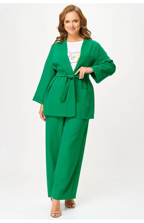 Костюм Anastasia MAK 1290 зелёный+молочный
