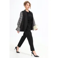 Костюм NikVa 950-2 чёрный+серая клетка