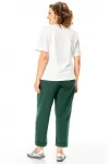 Костюм Michel Chic 1458 темный изумруд+белый