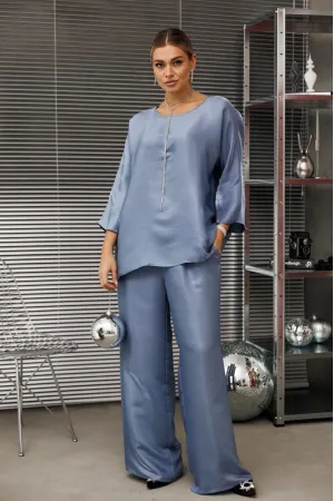 Костюм Anastasia 1228-1 голубой жемчуг