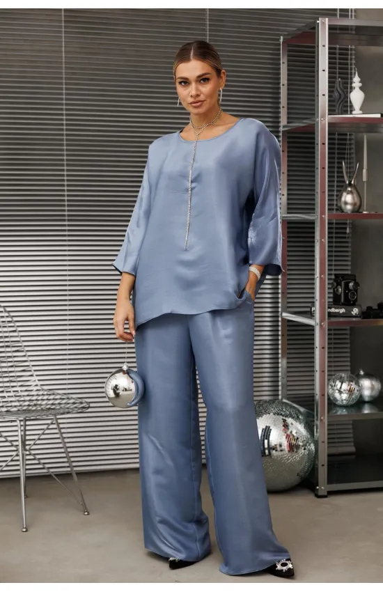 Костюм Anastasia 1228-1 голубой жемчуг