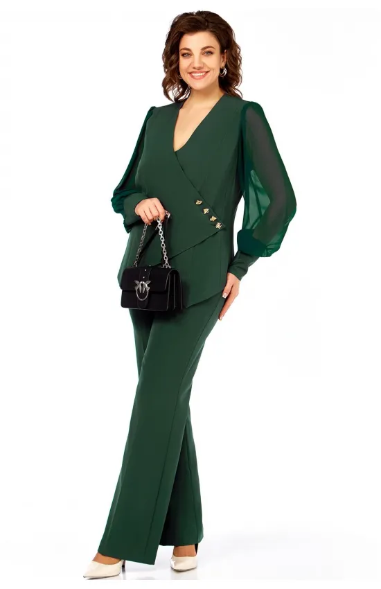 Костюм Ольга Стиль С967 зеленый