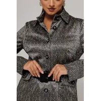 Костюм Галеан Cтиль 827 черный с серыми кольцами