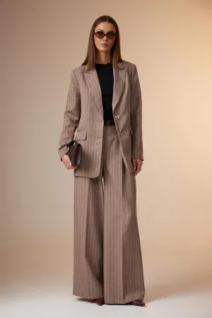 Костюм N.O.W 1660 Кофейный в полоску