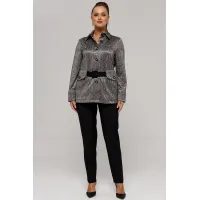 Костюм Галеан Cтиль 827 черный с серыми кольцами