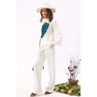 Костюм NikVa 922-3 молоко+изумруд