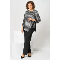 Костюм Асолия 1509 чёрно-серый Костюм Асолия 1509 чёрно-серый