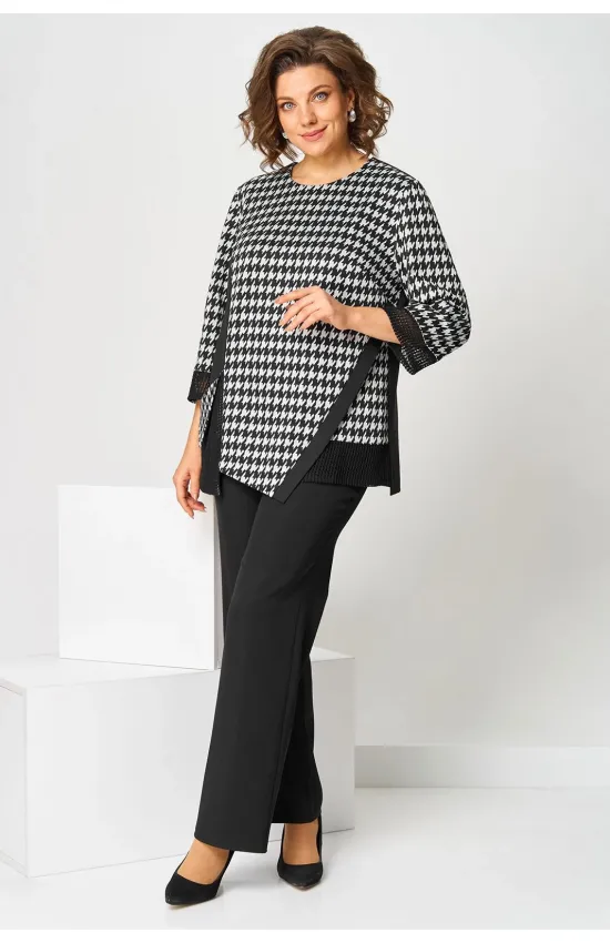 Костюм Асолия 1509 чёрно-серый