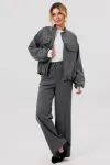 Костюм Faufilure C1579 серый полоска