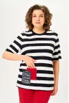 Костюм Michel Chic 1452 красный, полоска Костюм Michel Chic 1452 красный, полоска