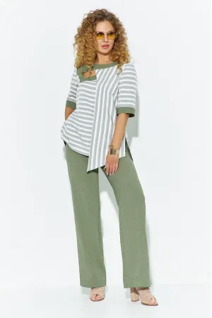 Костюм Euromoda 706 хаки + полоса с тенью