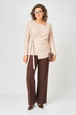 Костюм Орхидея Люкс 1643 Бежевый, Коричневый