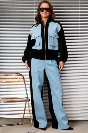 Костюм INVITE 6109 черный с голубым