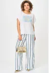 Костюм Michel Chic 1431 белый/голубая полоска
