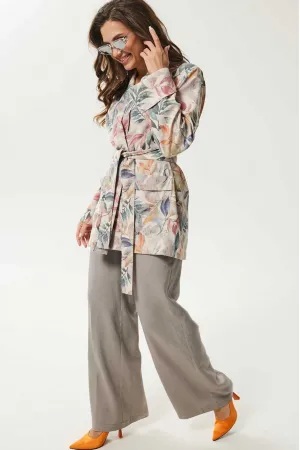 Костюм MisLana C946 цветы+серый