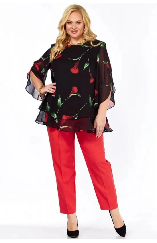 Костюм Элль-стиль 2213.11 черный, красный