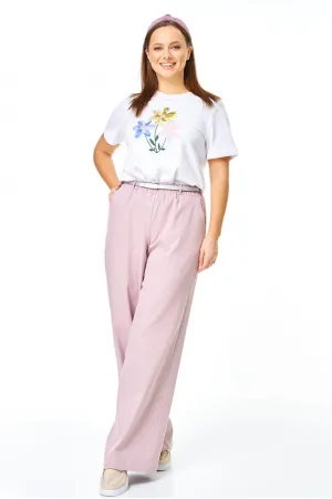 Костюм T&N 7739 пыльная роза и белый