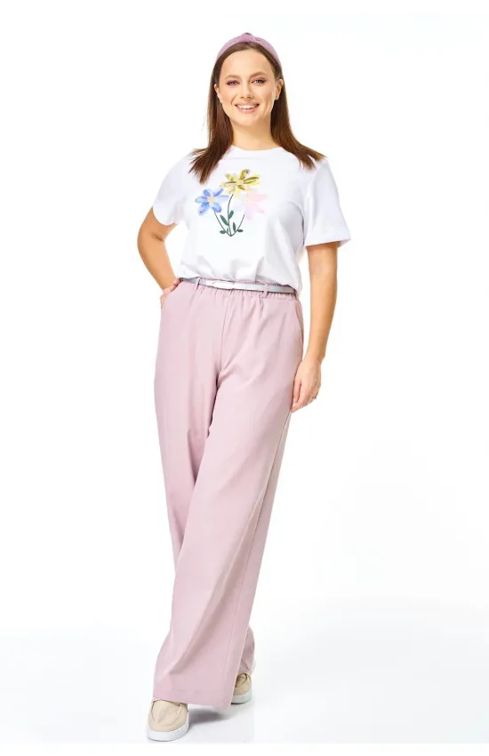 Костюм T&N 7739 пыльная роза и белый