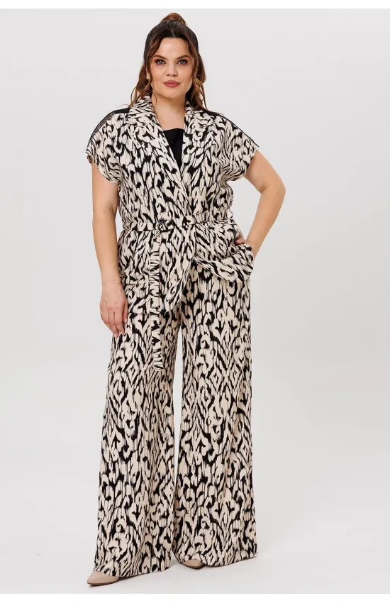 Костюм Michel Chic 1408 бежево-чёрный