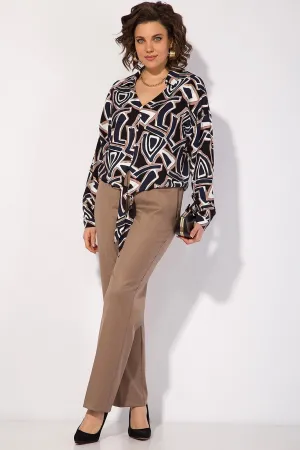 Костюм Лилиана 1419БрПн черный+капучино