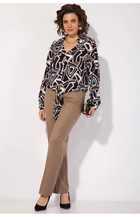 Костюм Лилиана 1419БрПн черный+капучино