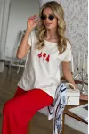 Костюм DilanaVIP 2139/1 белый+красный Костюм DilanaVIP 2139/1 белый+красный