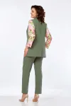 Костюм Vilena fashion 999 полынь+розовые цветы