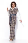 Костюм Anastasia 1172 песочный-деним (клетка)