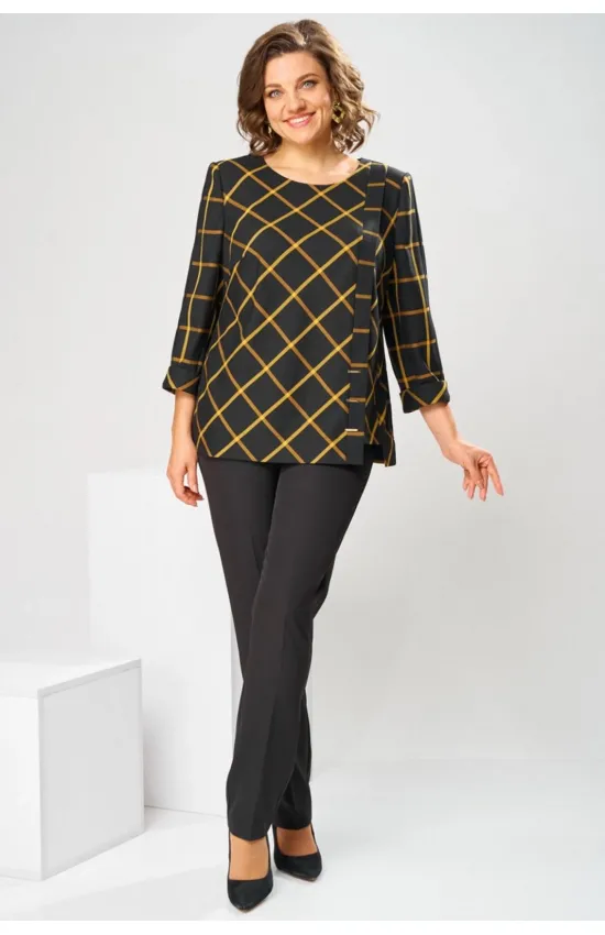 Костюм Romanovich 2-1269 горчица/чёрный