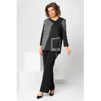 Костюм Асолия 1508 чёрно-серый