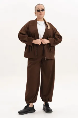 Костюм ALGRANDA 4127-2 Коричневый,Молочный