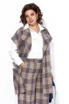 Костюм Anastasia 1172 песочный-деним (клетка)