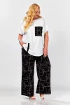 Костюм Кокетка и К 1297 черный+белый