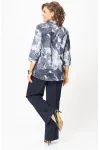 Костюм БелЭльСтиль 877-326/601-288 синий принт+синий Костюм БелЭльСтиль 877-326/601-288 синий принт+синий
