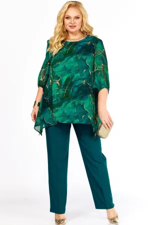 Костюм Элль-стиль 2263-14 изумруд