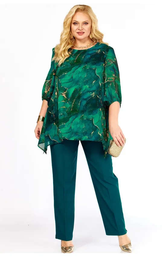Костюм Элль-стиль 2263-14 изумруд