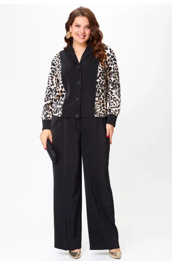 Костюм Lady Style Classic 2904 Черный с бежевым