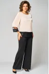 Костюм Мишель стиль 1328 бежево-черный Костюм Мишель стиль 1328 бежево-черный
