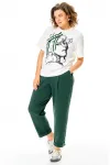Костюм Michel Chic 1458 темный изумруд+белый