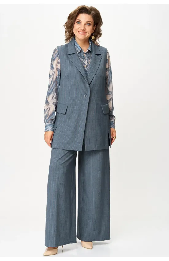 Костюм Кокетка и К 1255-1 синий