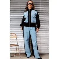 Костюм INVITE 6109 черный с голубым