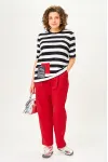 Костюм Michel Chic 1452 красный, полоска Костюм Michel Chic 1452 красный, полоска
