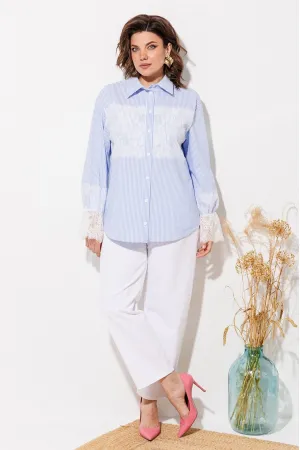 Костюм Anastasia MAK 1352 голубой+полоска