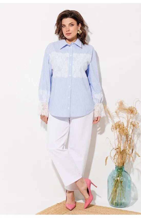 Костюм Anastasia MAK 1352 голубой+полоска