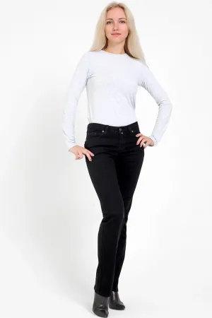 Классические чёрные джинсы 295031 на размер 46 F5-153271-Н