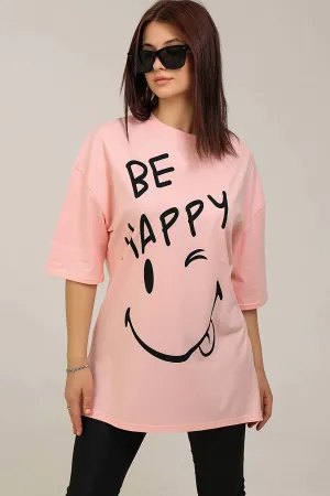 Розовая футболка с принтом 39900 Натали-906417