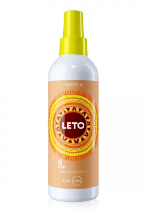 Масло-спрей для загара SPF 6 Leto faberlic-2786