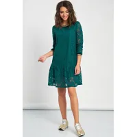 Модное платье с воланом 44 размера J-559-3-Н