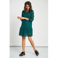 Модное платье с воланом 44 размера J-559-3-Н