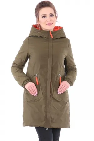 Женское пальто цвета хаки Дили-Towmy 2372_Р (Хаки 008)